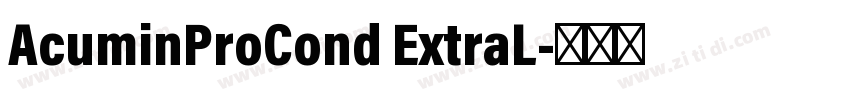 AcuminProCond ExtraL字体转换